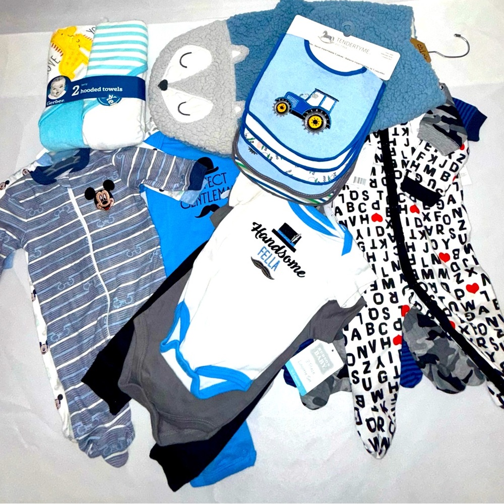 🎁 Baby Boy Newborn Bundle – ALL NEW, Disney, Bottles, Diapers, & accessories